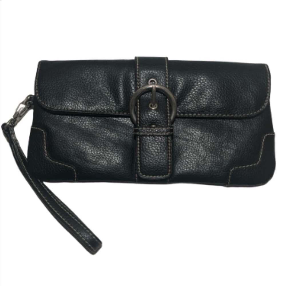 Bath & Body Works Wristlet Black Soft Leather Clutch bag